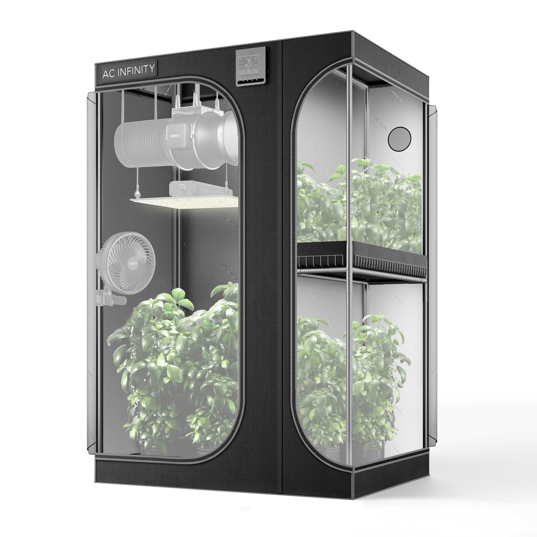 4x3 Multi Chamber Grow Tent, AC Infinity Cloudlab 743D - 48"x36”x72”