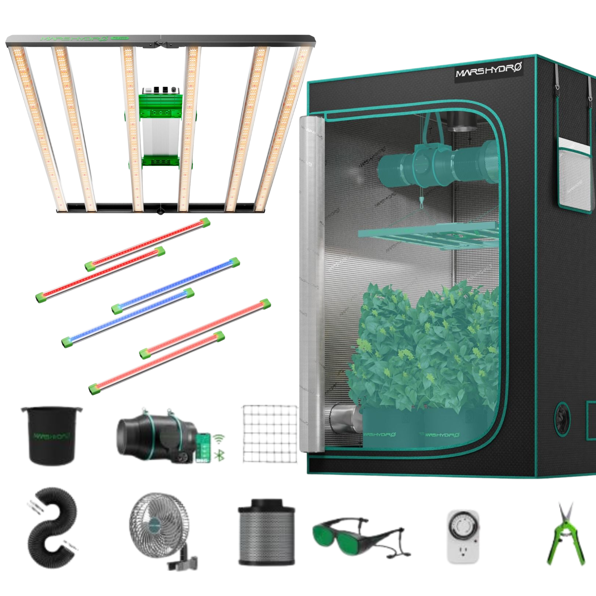 Mars Hydro Complete 4x4 Grow Tent Kit w/ FC4800 EVO + UV/IR/DR (2024 Version)