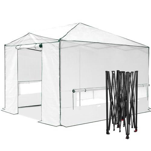 Eagle Peak 12'x8'  White Large Walk-in Greenhouse