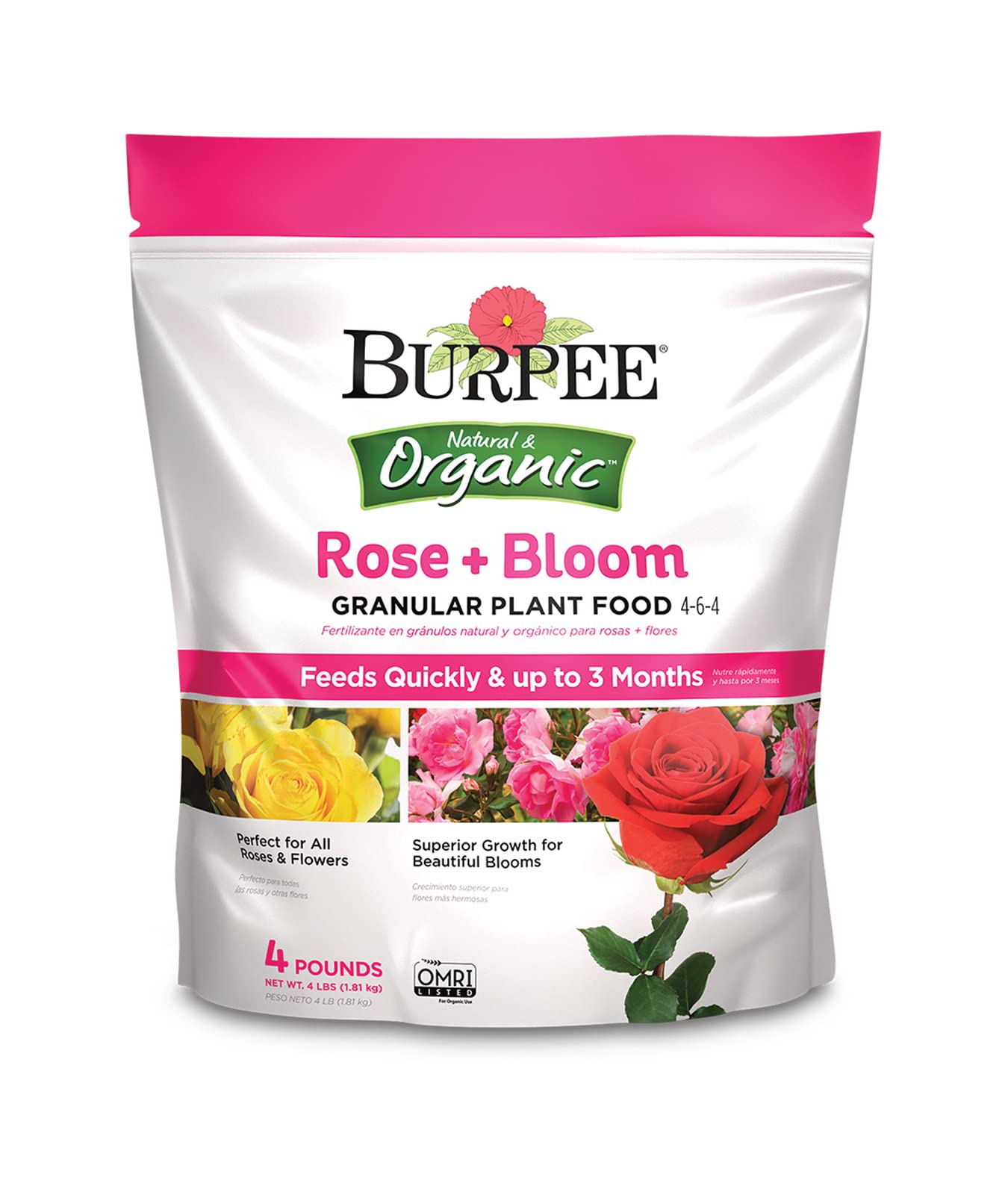 Burpee Organic Rose + Bloom Fertilizer, 8lb