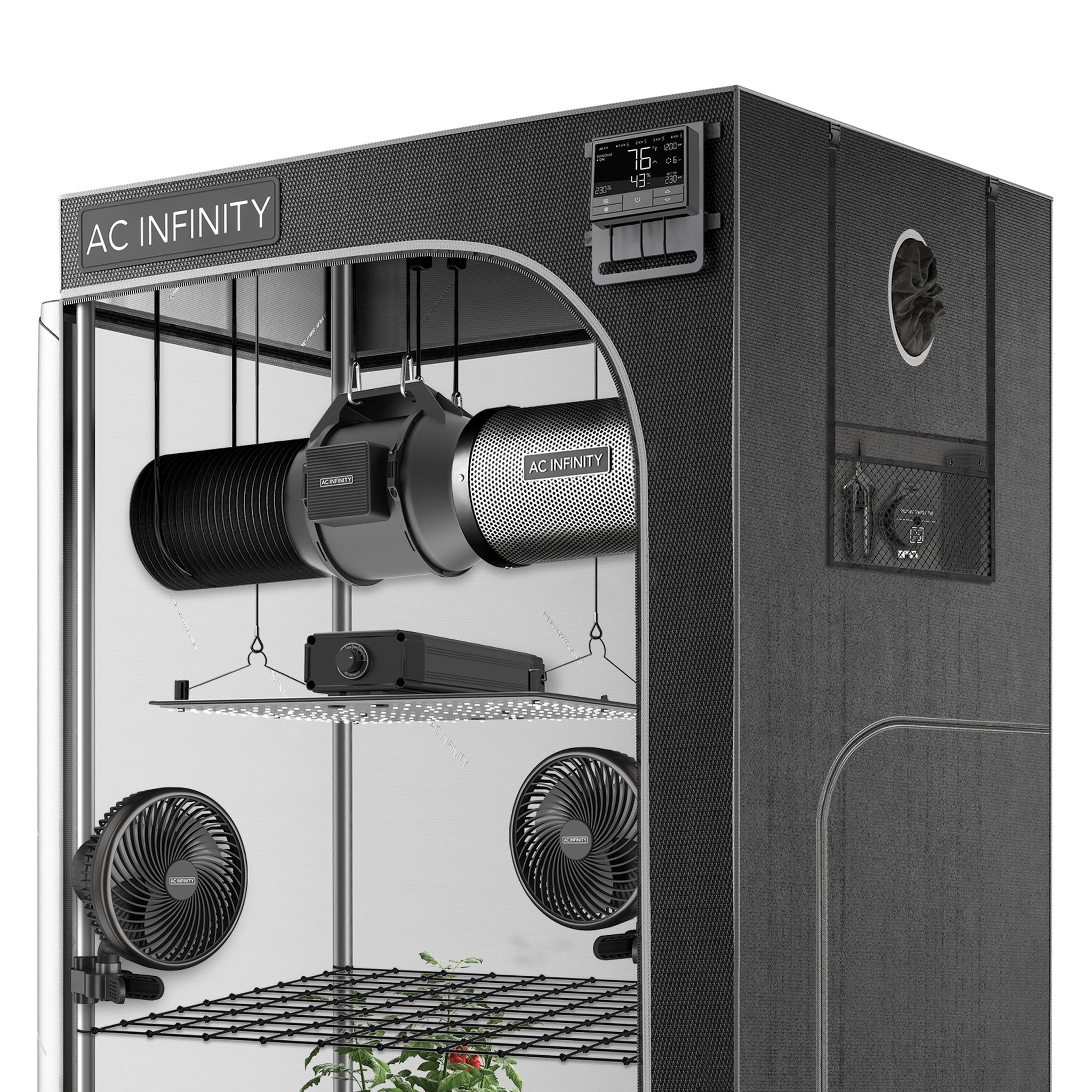 Happy Hydro Grow Tent Kit with AutoPots, 4-Plant, 4’ x 4’ x 6’8