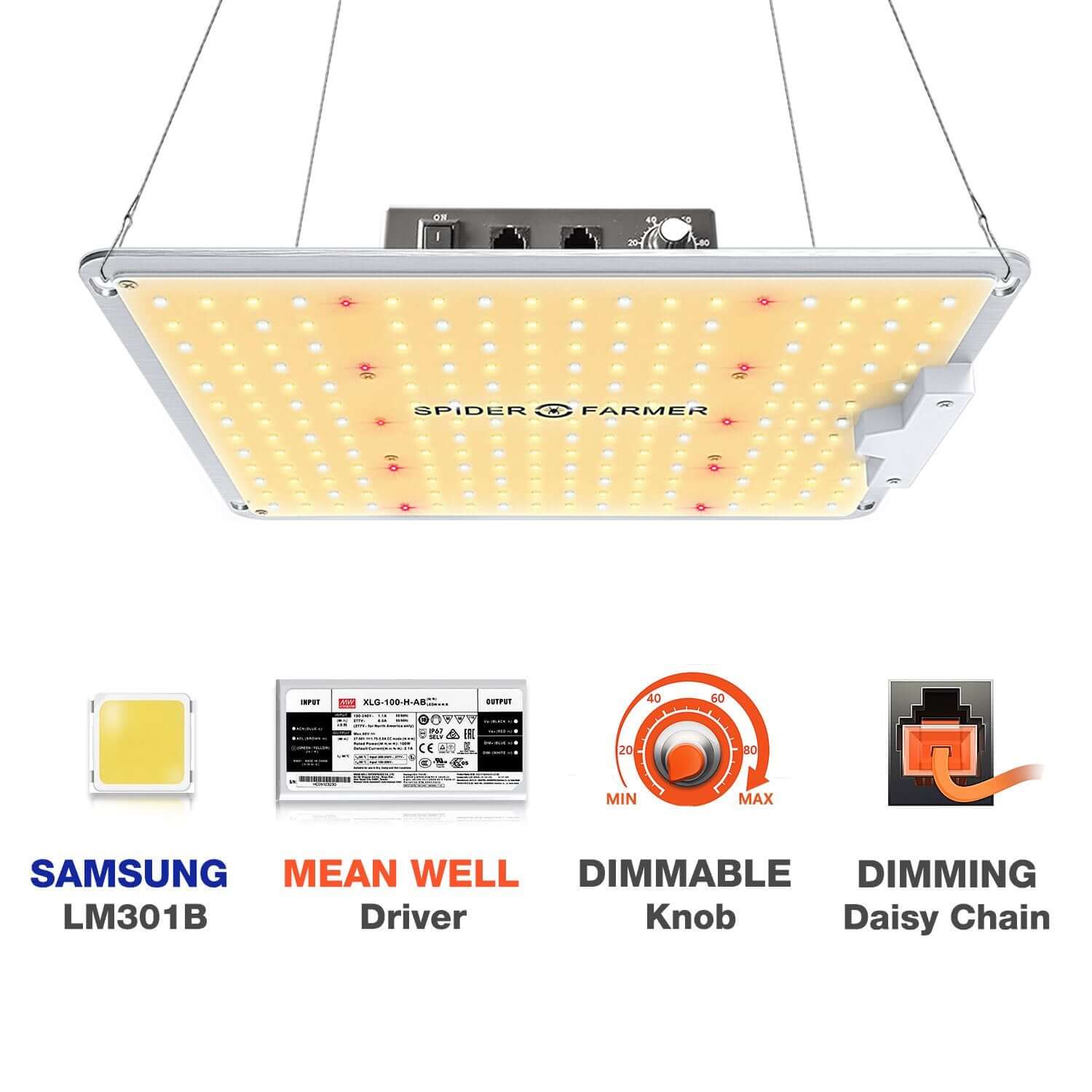 Spider Farmer SF-1000 LED Grow Light - Spider Farmer - Happy Hydro